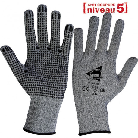 Gants anti-coupure picots PVC GT426